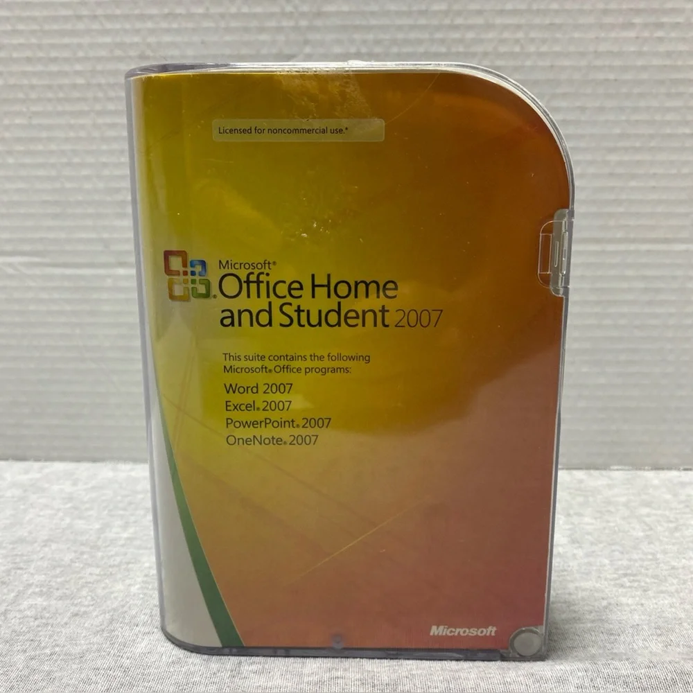 Microsoft Office Home Student 2007 CD Rom Product Key PC Windows Untested‎